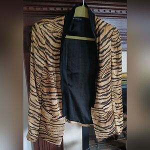 Zara Silky Tiger Print Blazer